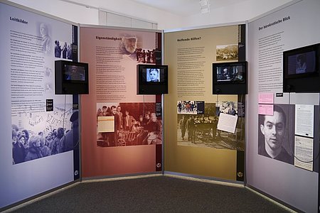 Link zu Webseite "Ausstellungen am Lernort Sozialdorf Herzogsägmühle"