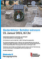 Plakat Gedenkfeier Schüler erinnern als PDF zum Herunterladen