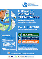 Plakat "Eröffnung der digitalen Themenwege", PDF zum Herunterladen, 3,3 MB