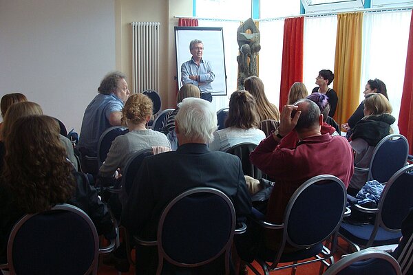 Foto von Prof. Dr. Ernst Berger im Workshop, Fachtagung 2015